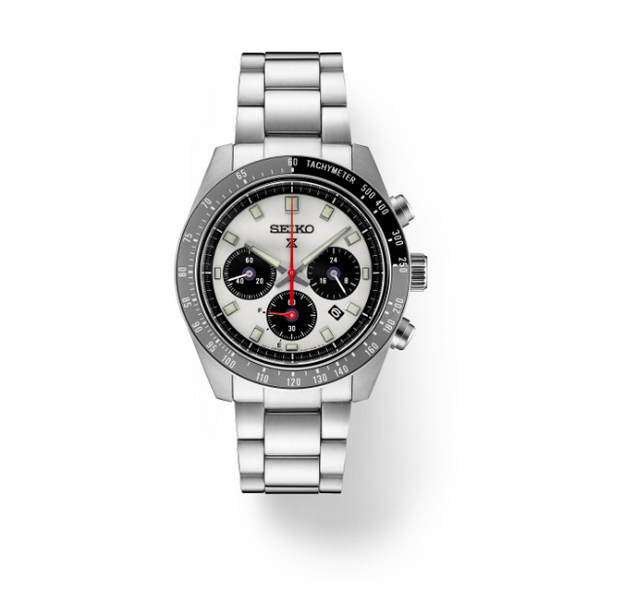 PROSPEX SPEEDTIMER SS SOLAR CHRONO WHITE DL